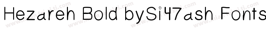 Hezareh Bold bySi47ash Fonts字体转换